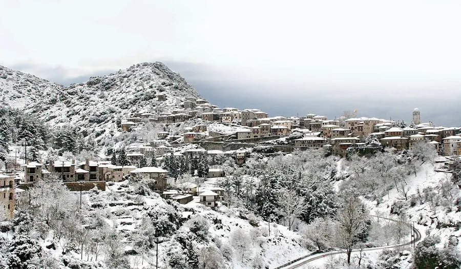 Η Δημητσάνα χιονισμένη